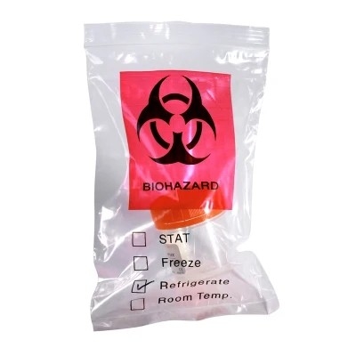 3/4 Layers Clear LDPE Medical Autoclavable Biohazard Bags For Specimen Collection