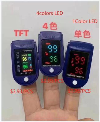 ปลอดภัย 58*32*33.2 มม. 1060hPa Pulse Oximeter พร้อม Heart Rate Monitor Dual Color OLED