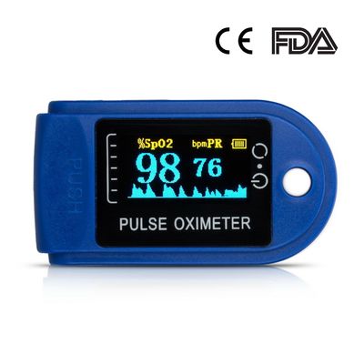แบบพกพา 128 * 64 ABS ปลายนิ้ว Pulse Oximeter หน้าแรกอัตราการเต้นของชีพจร หน้าจอ Oled Display