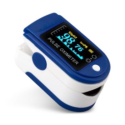 1.5V * 2 FCC Rohs เครื่องวัดความอิ่มตัวของออกซิเจนด้วยปลายนิ้วแบบดิจิตอล หลอด Home Oxygen Saturation Monitor