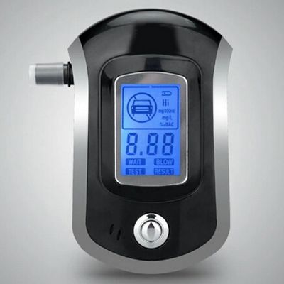 จอแสดงผล LCD วิเคราะห์อย่างรวดเร็ว เครื่องทดสอบแอลกอฮอล์ในลมหายใจด้วยหลอดเป่า