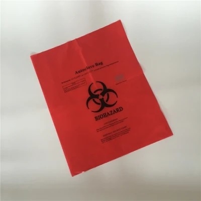ถุงฆ่าเชื้อ Biohazard แบบใช้แล้วทิ้งสีแดงสีเหลืองสำหรับงานหนักสำหรับคลินิก